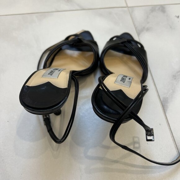 Jimmy Choo London Black Leather Strappy Heels - Picture 2 of 5